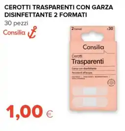 Tigre Cerotti trasparenti con garza disinfettante 2 formati Consilia offerta