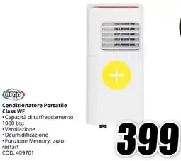 MediaWorld argo Condizionatore Portatile Class WF offerta