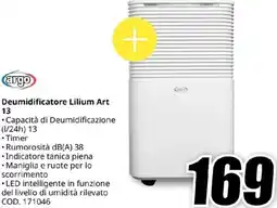 MediaWorld argo Deumidificatore Lilium Art 13 offerta