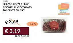 Prezzemolo e Vitale Le eccellenze di p&v biscotti al cioccolato fondente offerta