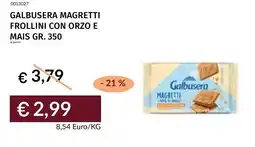 Prezzemolo e Vitale Galbusera magretti frollini con orzo e mais offerta