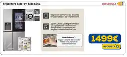 Euronics LG Frigorifero Side-by-Side 635L GSXV80PZLE offerta
