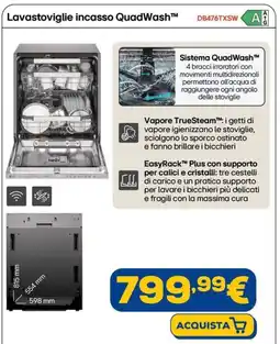 Euronics LG Lavastoviglie incasso QuadWash DB476TXSW offerta