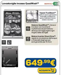 Euronics LG Lavastoviglie incasso QuadWash DB375TXS offerta
