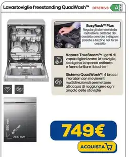 Euronics LG Lavastoviglie freestanding QuadWash DF587HVS offerta
