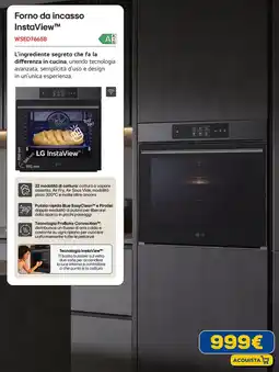 Euronics LG Forno da incasso InstaView WSED7665B offerta