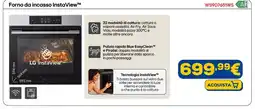 Euronics LG Forno da incasso InstaView WS9D7651WS offerta