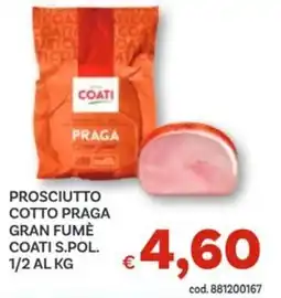 Vivo Supermercati Prosciutto cotto praga gran fume coati s.pol. 1/2 offerta
