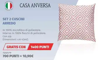 Casa anversa set 2 cuscini arredo