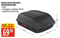 Tigros Box da tetto per auto in polipropilene offerta