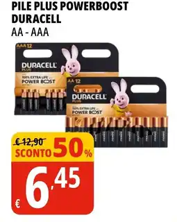 Tigros Pile plus powerboost DURACELL AA-AAA offerta