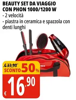 Tigros Beauty set da viaggio con phon 1000/1200 W offerta