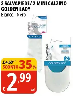 Tigros 2 salvapiede/ 2 mini calzino GOLDEN LADY offerta