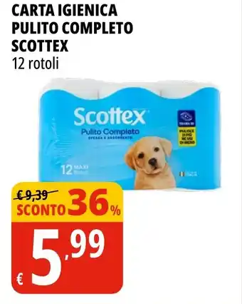 Tigros Carta igienica pulito completo SCOTTEX offerta