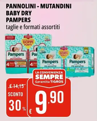 Tigros Pannolini - mutandini baby dry PAMPERS offerta