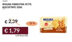 Prezzemolo e Vitale Misura fibrextra fette biscottate offerta
