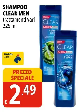 Tigros Shampoo CLEAR MEN offerta