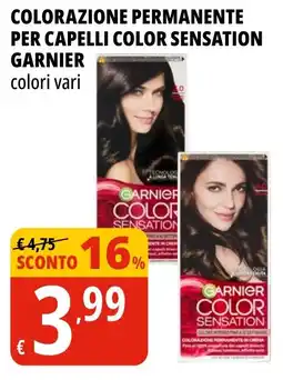 Tigros Colorazione permanente per capelli color sensation GARNIER offerta