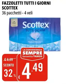 Tigros Fazzoletti tutti i giorni SCOTTEX offerta