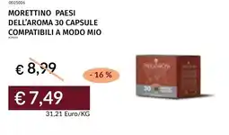 Prezzemolo e Vitale Morettino paesi dell'aroma 30 capsule compatibili a modo mio offerta