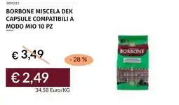 Prezzemolo e Vitale Borbone miscela dek capsule compatibili a modo mio offerta