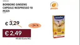Prezzemolo e Vitale Borbone ginseng capsule nespresso offerta