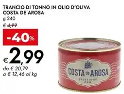 Bennet Trancio di tonno in olio d'oliva COSTA DE AROSA offerta