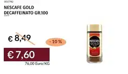 Prezzemolo e Vitale Nescafe gold decaffeinato offerta