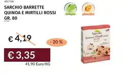 Prezzemolo e Vitale Sarchio barrette quinoa e mirtilli rossi offerta