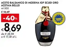Bennet Aceto balsamico di modena igp scudi oro ACETAIA BELLEI offerta