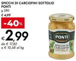 Bennet Spicchi di carciofini sottolio PONTI offerta