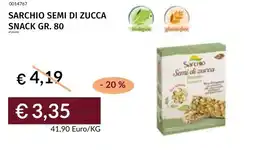 Prezzemolo e Vitale Sarchio semi di zucca snack offerta