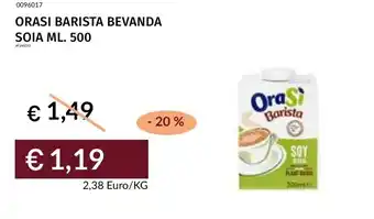 Prezzemolo e Vitale Orasi barista bevanda soia offerta