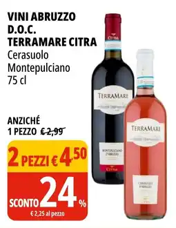 Tigros Vini abruzzo d.o.c. TERRAMARE CITRA offerta