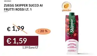 Prezzemolo e Vitale Zuegg skipper succo ai frutti rossi offerta