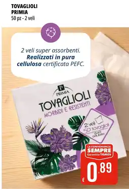 Tigros Tovaglioli PRIMIA offerta