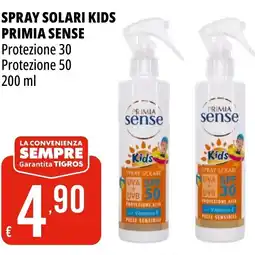 Tigros Spray solari kids PRIMIA SENSE offerta
