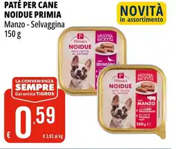 Tigros Paté per cane noidue PRIMIA offerta