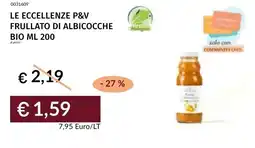 Prezzemolo e Vitale Le eccellenze p&v frullato di albicocche bio offerta