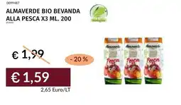 Prezzemolo e Vitale Almaverde bio bevanda alla pesca x3 offerta