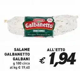Coal Salame galbanetto GALBANI offerta