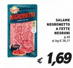 Coal Salame negronetto a fette NEGRONI offerta