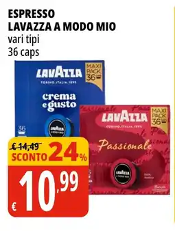 Tigros Espresso lavazza a modo mio offerta