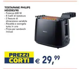 Esselunga TOSTAPANE PHILIPS HD2583/90 offerta