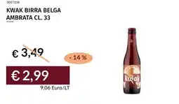 Prezzemolo e Vitale Kwak birra belga ambrata offerta