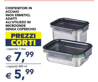 Contenitori in acciaio inox ermetici