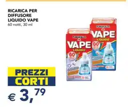 Esselunga RICARICA PER DIFFUSORE LIQUIDO VAPE offerta
