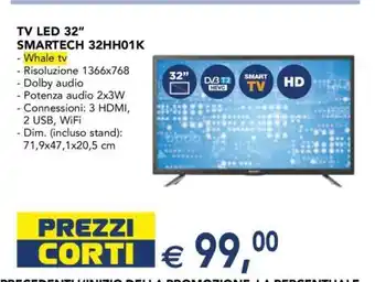 Esselunga TV LED 32” SMARTECH 32HH01K offerta