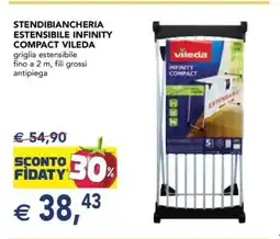 Esselunga STENDIBIANCHERIA ESTENSIBILE INFINITY COMPACT VILEDA offerta