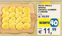 Esselunga PASTA FRESCA RIPIENA GIRASOLI GAMBERI E LIMONE offerta